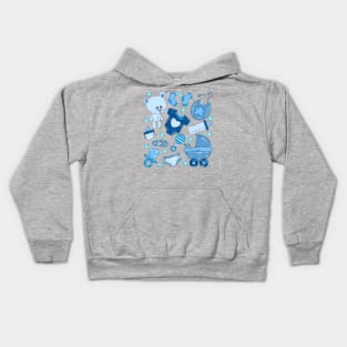 Blue Baby Nursery Kids Hoodie